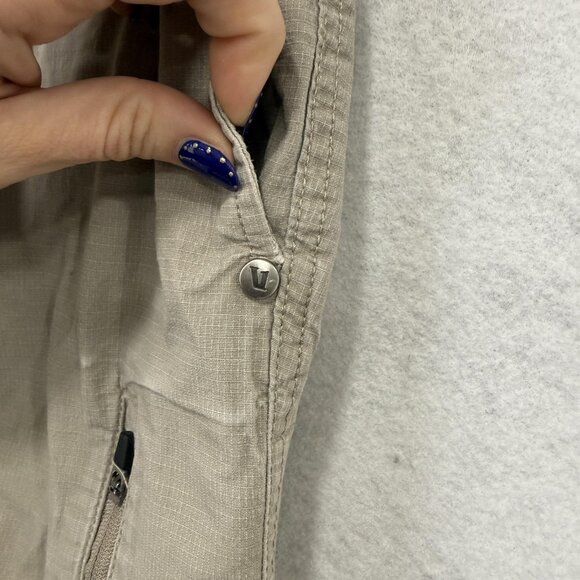 Vuori Pants Mens Large Tan Ripstop Drawstring Travel Jogger Lightweight Hiking - Picture 12 of 14